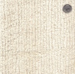 1/2 Yard Terry CHENILLE 100% COTTON FABRIC Natural Cream SOLD by the HALF YARD