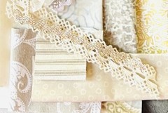 Shabby Chic Fabric, Ephemera Kit 20 Pieces Slow Stitch Junk Journal Crafting #22