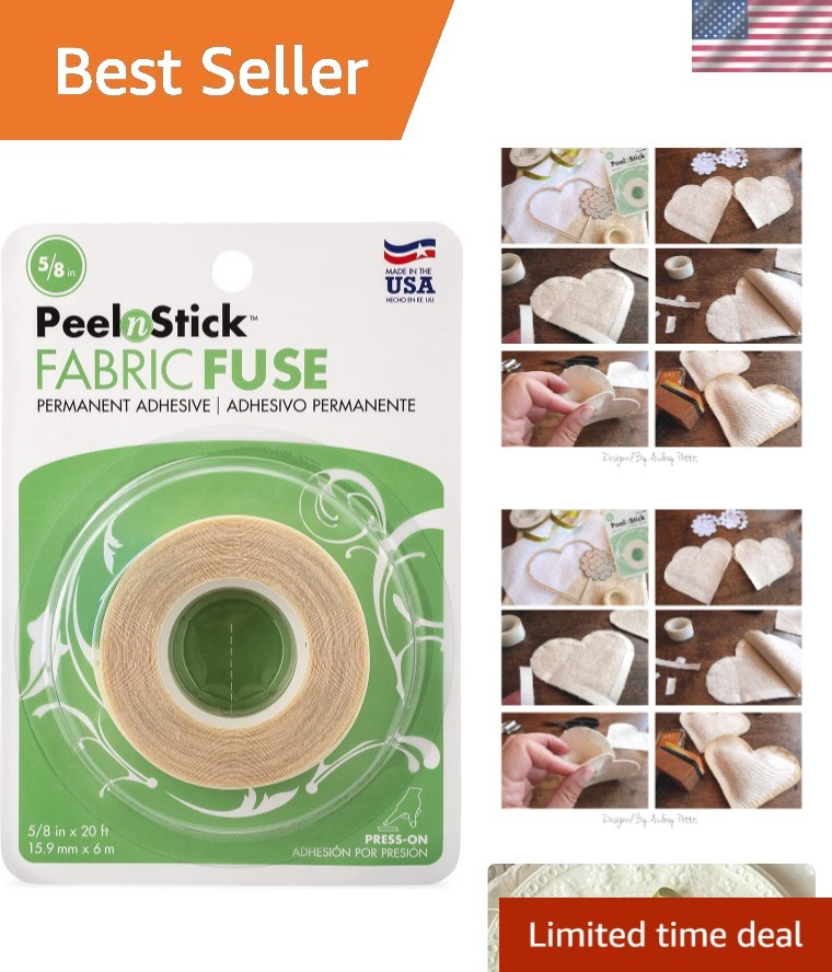 Quick & Easy Fabric Repairs with PeelnStick Double-Sided Adhesive 20 ft Roll