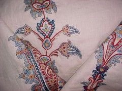 1-1/4 Lee Jofa 2012113 Khamsa Pasiley Embroidered Linen Upholstery Fabric