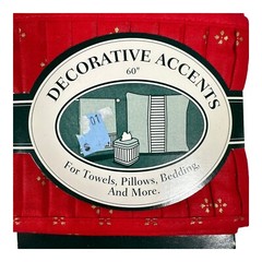 Hirschberg Tie Pillow Tube Pleated Trim Christmas Holiday Craft Kit Red Gold VTG
