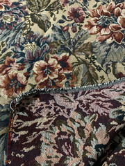 Upholstery weight woven floral design tapestry fabric 30″by 54″