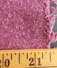 Vintage Wool Tweed Fabric Remnant Mauve Pink Purple 2/2 Twill