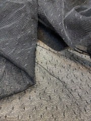 Black Stretch Swiss Dot Sheer Mesh Fabric 2 Yards 1 Ft x 55” Wide