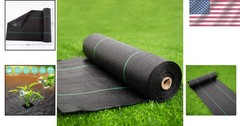 17in Woven Weed Barrier Fabric, 1.4ft x 50ft – Durable Garden Protection