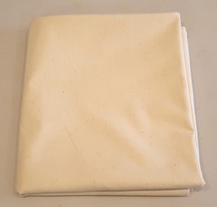 VINTAGE STARCHED CREAM COTTON FABRIC 2.04m x 0.92m