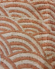 Isabelle de Borchgrave Fabric Granulite Canyon Burnt Orange Tan Gold Sample 17″