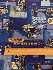 Mattel 2007 Fabric Police Special Unit Patch Matchbox Helicopter Motorcycle HTF