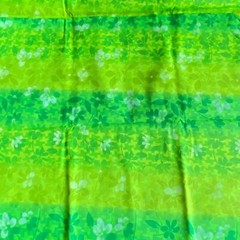 2 YD Bright Green Ombre Floral Fabric Cotton Print