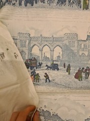 Dutch Fabric blue White Material Cotton Rotterdam city scene Holland netherlands
