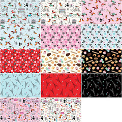 Kanvas Studio Parisian Pups Strip-Pies 40 2.5-Inch Strips Jelly Roll