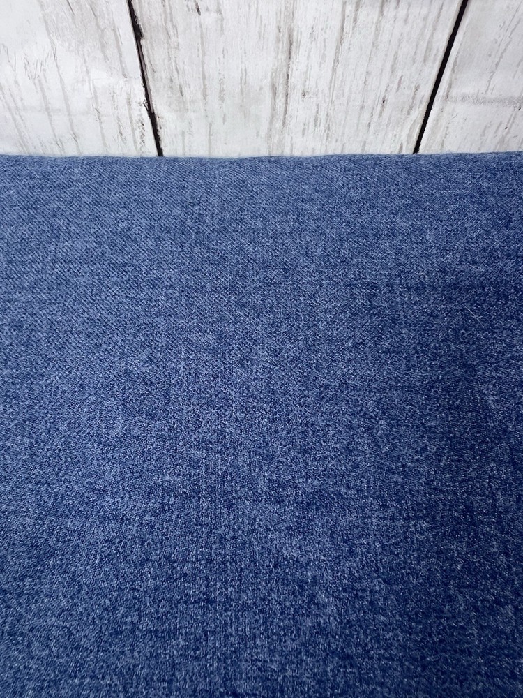 Fabric Blue Woven Poly Wool Blend 2 Yards 58″ Wide Quilt Sew Unbranded Heavy