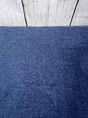 Fabric Blue Woven Poly Wool Blend 2 Yards 58″ Wide Quilt Sew Unbranded Heavy