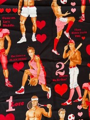 Alexander Henry Fabric Game Of Love 2011 Black RARE OOP 18″ X 44″ New