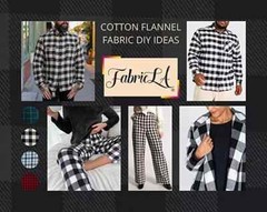 FabricLA 100% Cotton Tartan Flannel Fabric – 58/60″ Wide