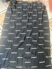 African Mudcloth Fabric Bambara Hand Woven Mali Mudcloth 60”x40” Black And White
