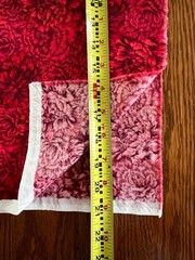 State Flowers by Fabri Quilt Red Floral Quilting Fabric Washed 35 Inches Long