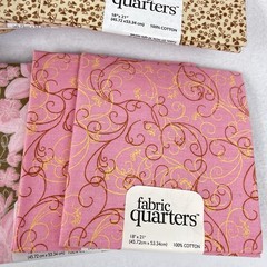Mixed Lot of 12 Quilt Fabric Quarters JoAnn Stores 2007-09 Brown Tan Pink