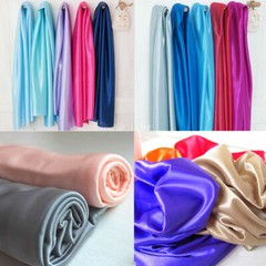 SHINY SILKY STRETCH BRIDAL SATIN FABRIC WEDDING DRAPERY DRESS COSTUME STUDIO 4Y