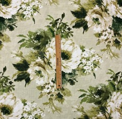 BALLARD DESIGNS MERRITON SAGE GREEN LARGE FLORAL MULTIUSE FABRIC BY YARD 54″W