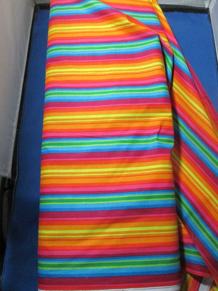 Fabric Traditions Cotton Fabric – Rainbow Stripe – 31″