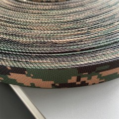 Digital Camouflage Webbing Non-elastic Edging Strips Bag Strap f DIY 2.5cm Width