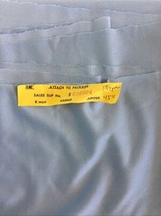 Vintage Silky Blue Grey Synthetic Fabric NWT 1 3/4 Yards 45”