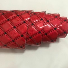 Laser PVC Faux Leather Fabric Sponge QuiltedEmbroidery Material for Upholstery
