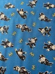 Monopoly Rich Uncle Pennybags Quilting Treasures 1/2 Yard Cotton Fabric – New