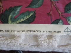 4112. Schumacher WILLIAMSBURG GRAPE DESIGN Polished COTTON FABRIC – 54″ BTY