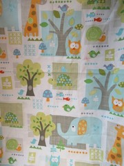 Jo Ann Fabrics Baby Animals And Trees Allover Cotton Fabric SZ 1YX43″ NEW