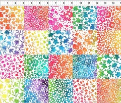 Cotton Sew Spring Flower Florals Quilt Square Fabric Print by Yard D578.93