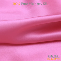 Pink 100% Pure Mulberry Silk Fabric by the Yard