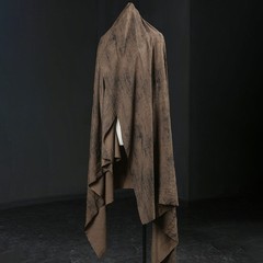 Brown Coffee Colored Distressed Texture Cotton Linen Retro Clothing Fabric