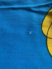 Vtg Ameritex Bright BLUE Yellow BUTTERFLY Fabric 2 Yards Large Print Cotton MCM
