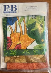 P&B Textiles Quilting 4 Fat Quarters “Safari” Animal Theme NEW