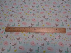 2 Yards Pale Green Camelot Fabrics Farm Animal/Sheep/Pig/Chicken Flannel Fabric