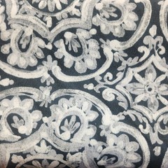 Solarium Westphalia Stone Fabric Dark Blue 54″ Wide 2-3/4 Yards Fade Resistant
