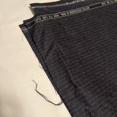 3.6+ yards of English Luxury Pinstripe Wool Suiting Fabric. Dark Gray. 60”W