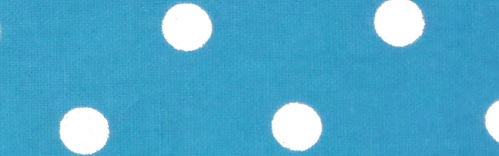 Towel Fabric Polka Dot Turquoise and White 16in Wide BTY