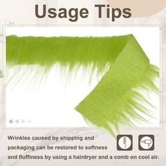 Faux Fur Fabric Plush Faux Fur Fluffy Fuzzy Fabric for Crafts Light Green,