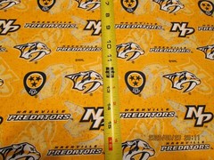 NASHVILLE PREDATORS NHL 100% COTTON 1- 1/2 YARD PIECE BRAND NEW SPORT DESIGN