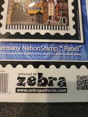 Cotton Panel by Zebra patterns Germany 18 x 21″