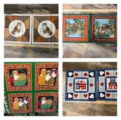 Large Lot Of Vintage Panels For Crafting Sewing 10 Panels Cranston Mixed