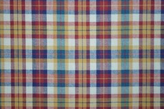 32 Yard Avail / Small Woven Plaid 100% Cotton Vintage Upholstery Fabric