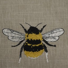 Busy Bee Linen Embroidered Whimsical Bug Swavelle Mill Creek Fabric