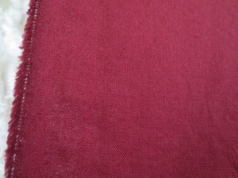 4892. SOLID DARK RED Apparel, Craft, Quilting COTTON FABRIC – 43″ x 1 yd.
