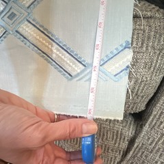 Caribbean Blue Diamond Drapery Upholstery Fabric Piece, 56″ x 80″, M6466