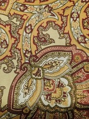 Vtg Waverly Inspirations Jacobean Flower Print Decorators Fabric 2.5 Yards X 45″