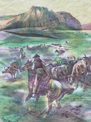 “Western Roundup” Millworth Converting Corporation Vintage Cotton Fabric